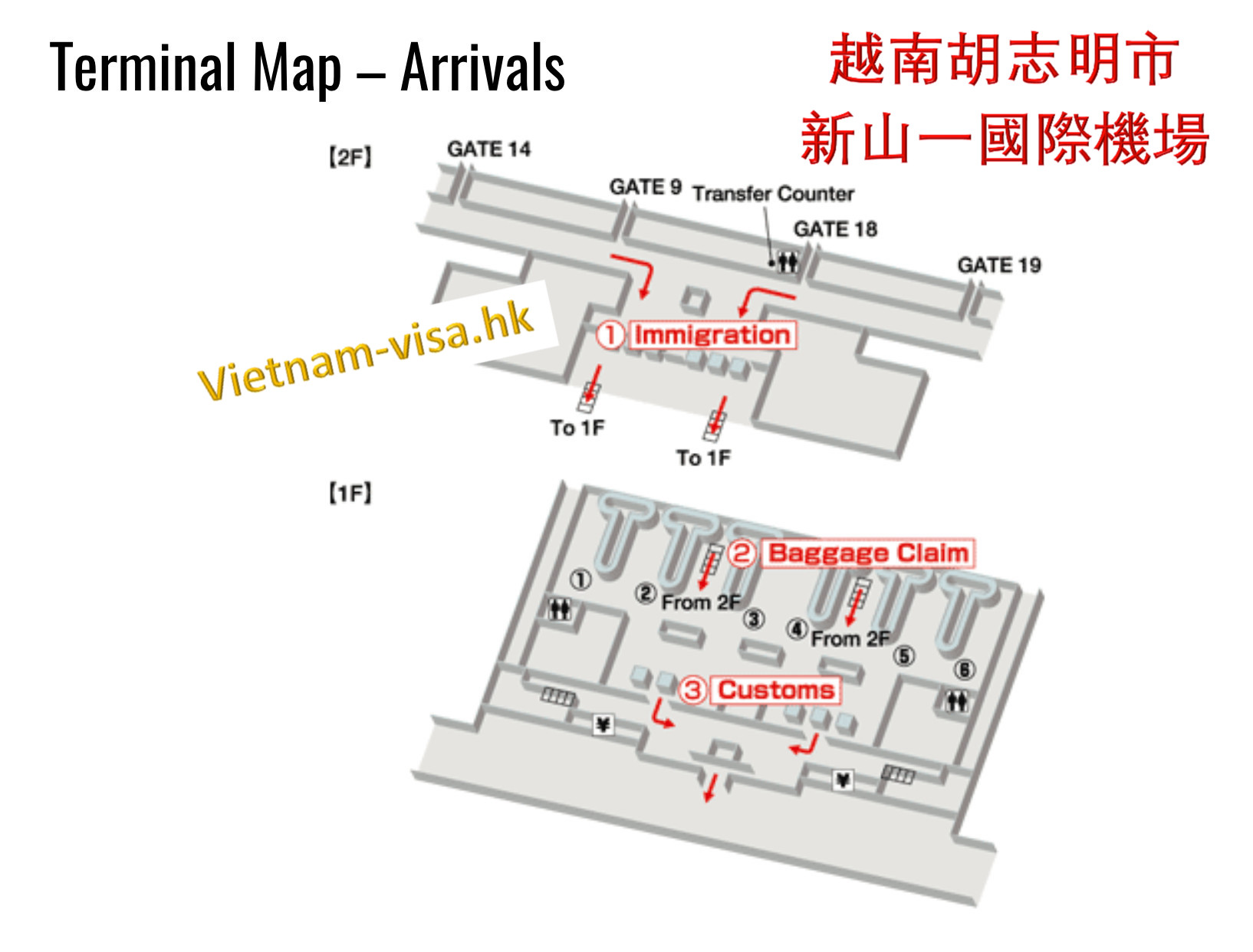 越南新山一机场的地圖